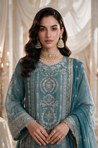 Embroidered Kurta Dupatta Trouser - 0772