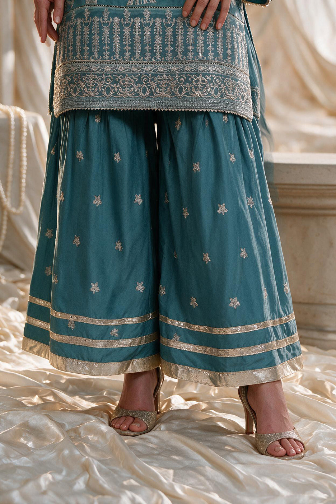 Embroidered Kurta Dupatta Trouser - 0772