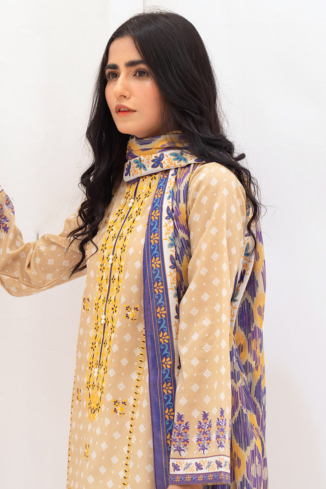 Embroidered  Kurta Dupatta - 0353