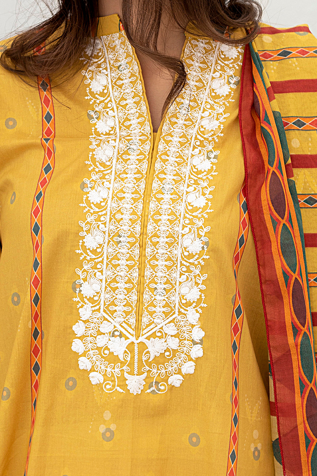 Embroidered  Kurta Dupatta - 0497