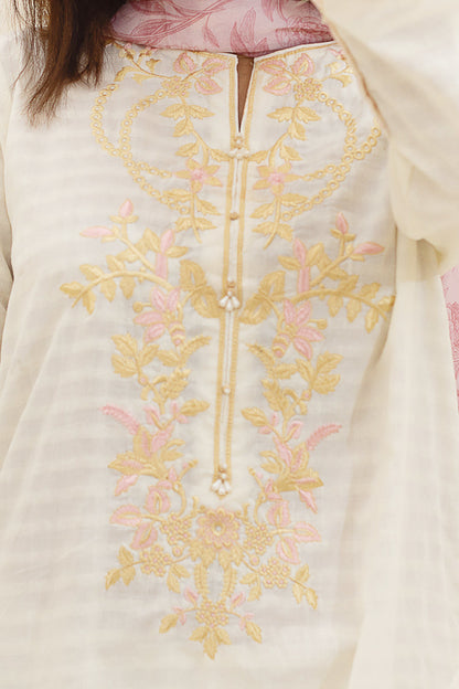 Embroidered Kurta Dupatta - 0517