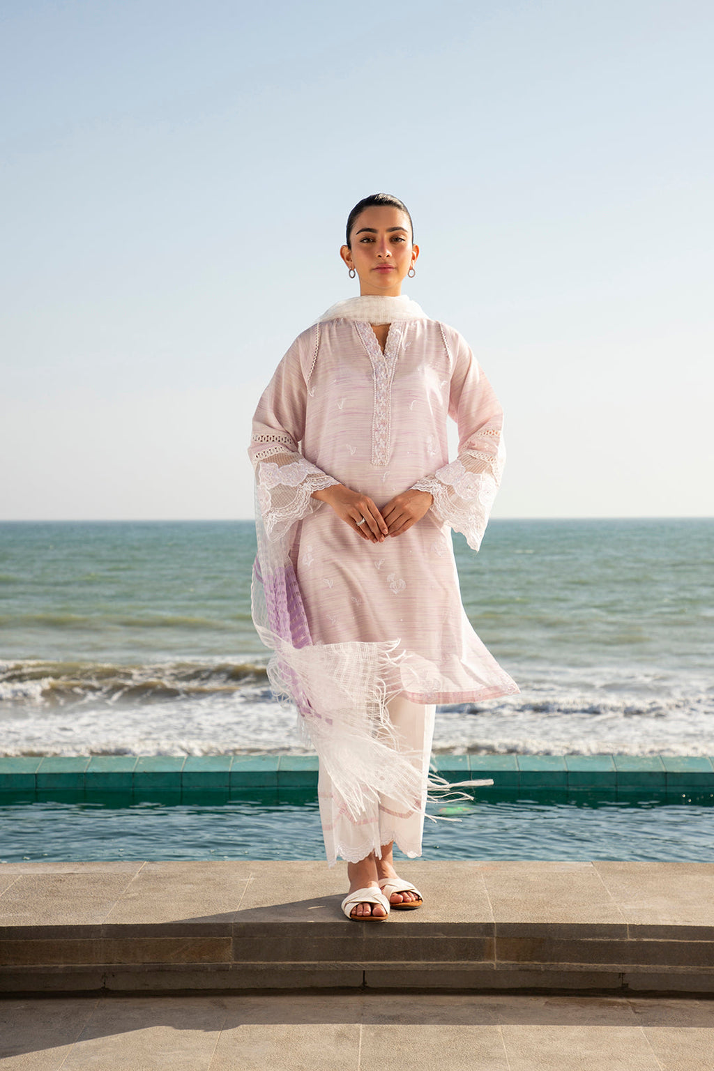 Embroidered Kurta Dupatta Trouser - 0369