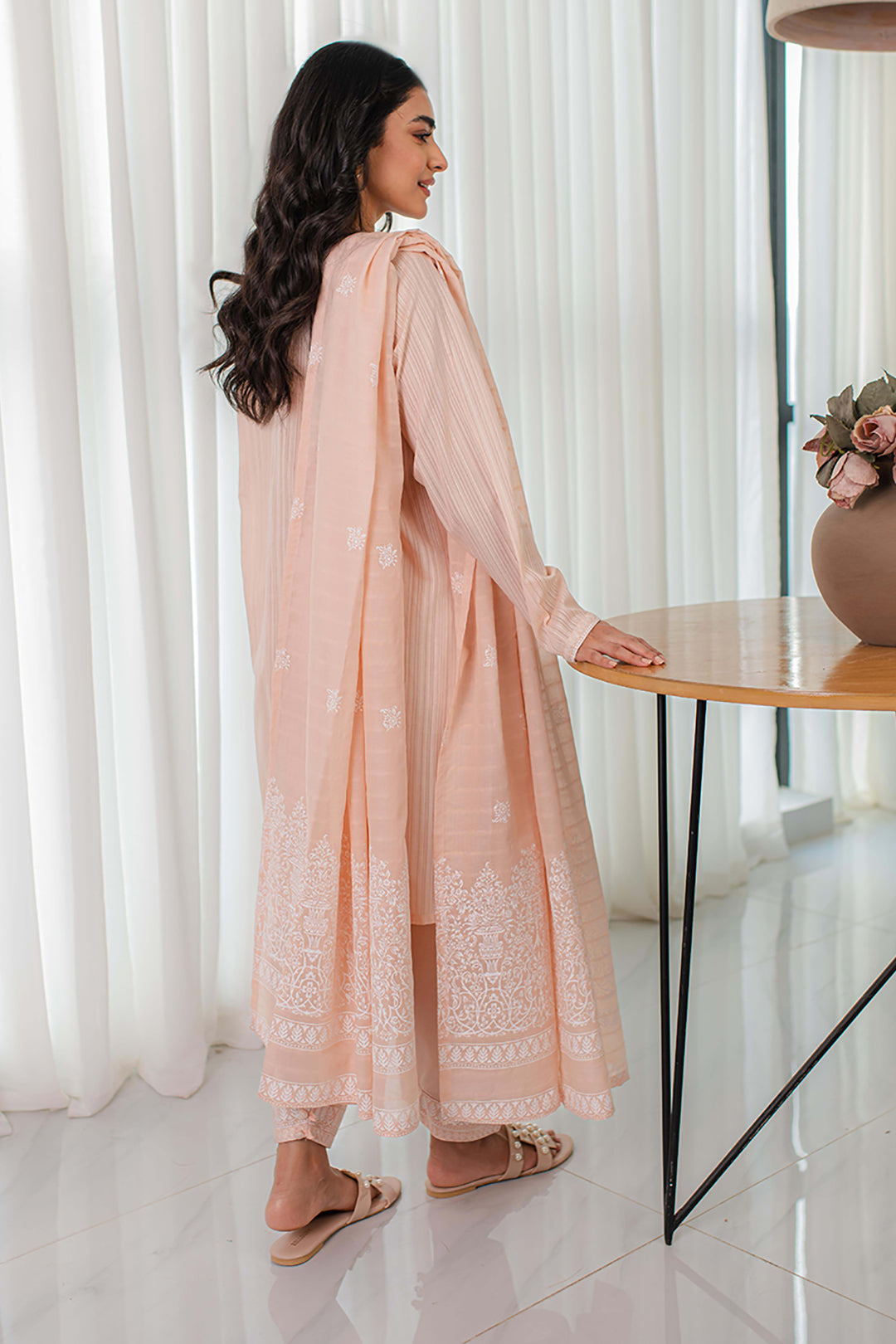 Embroidered Kurta Dupatta Trouser - 0597