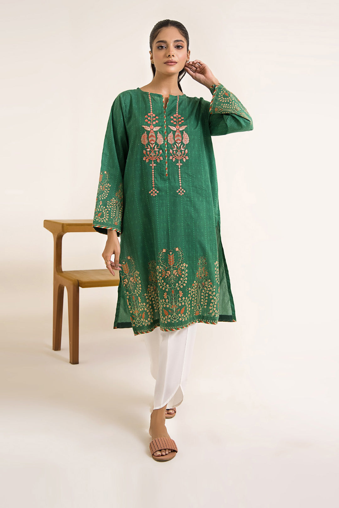 Embroidered Kurta - 1114