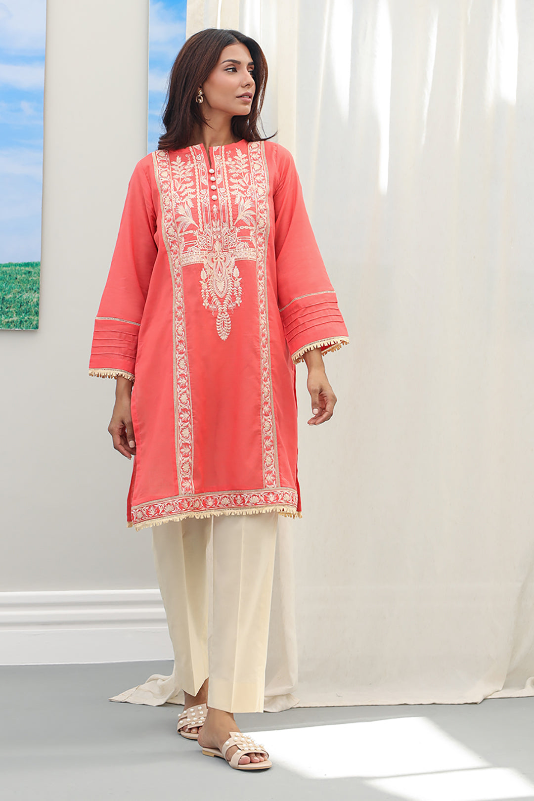 Embroidered Kurta - 1167