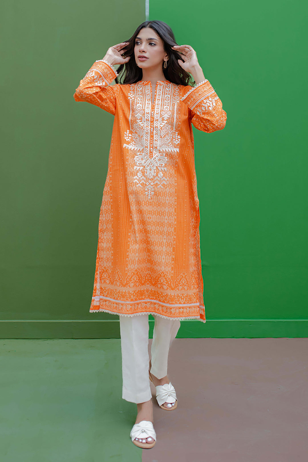 Embroidered Kurta - 1198