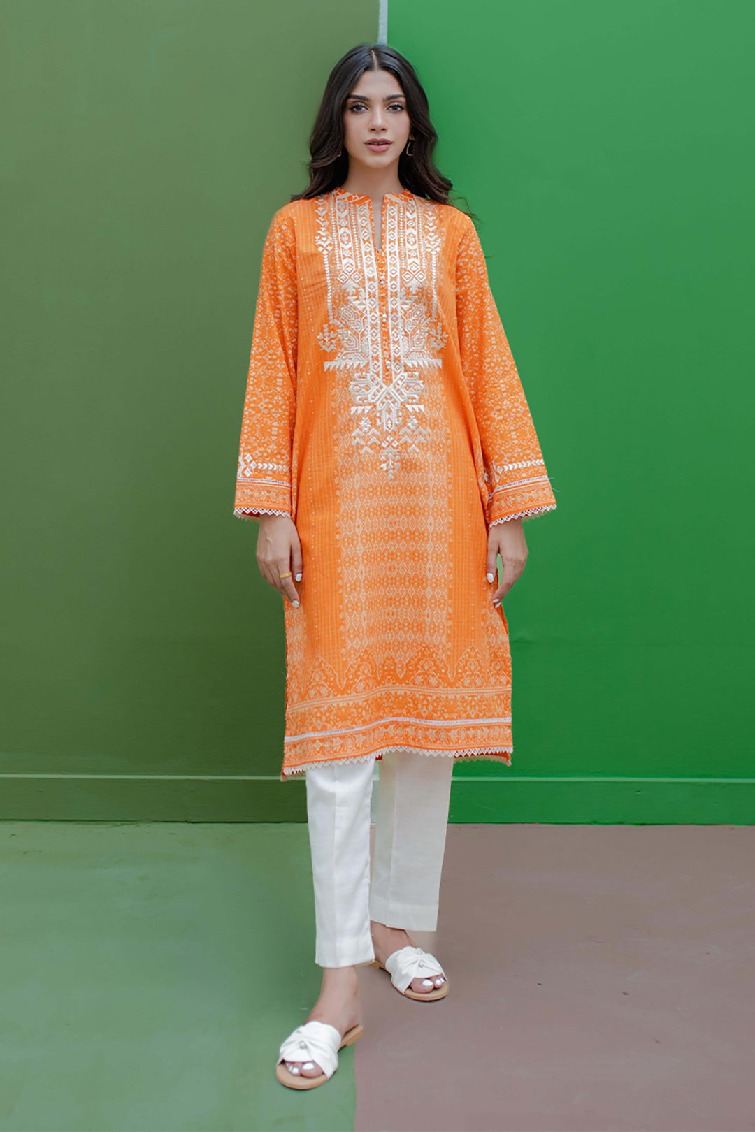 Embroidered Kurta - 1198