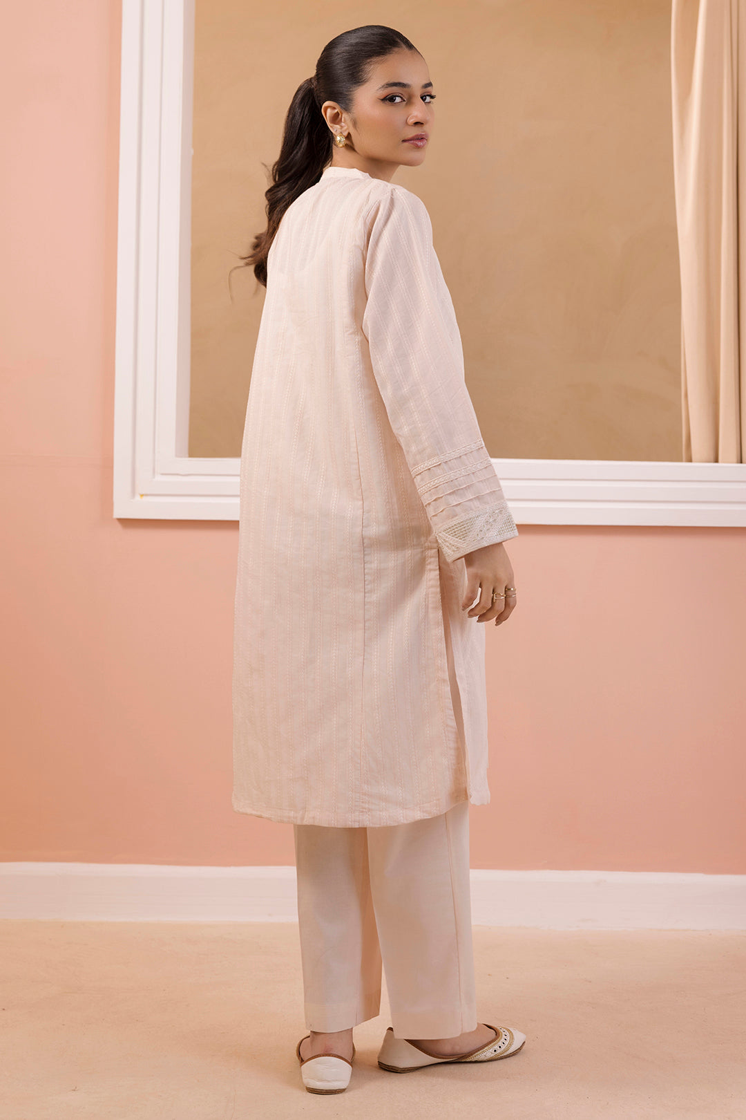 Embroidered Kurta Trouser - 0886