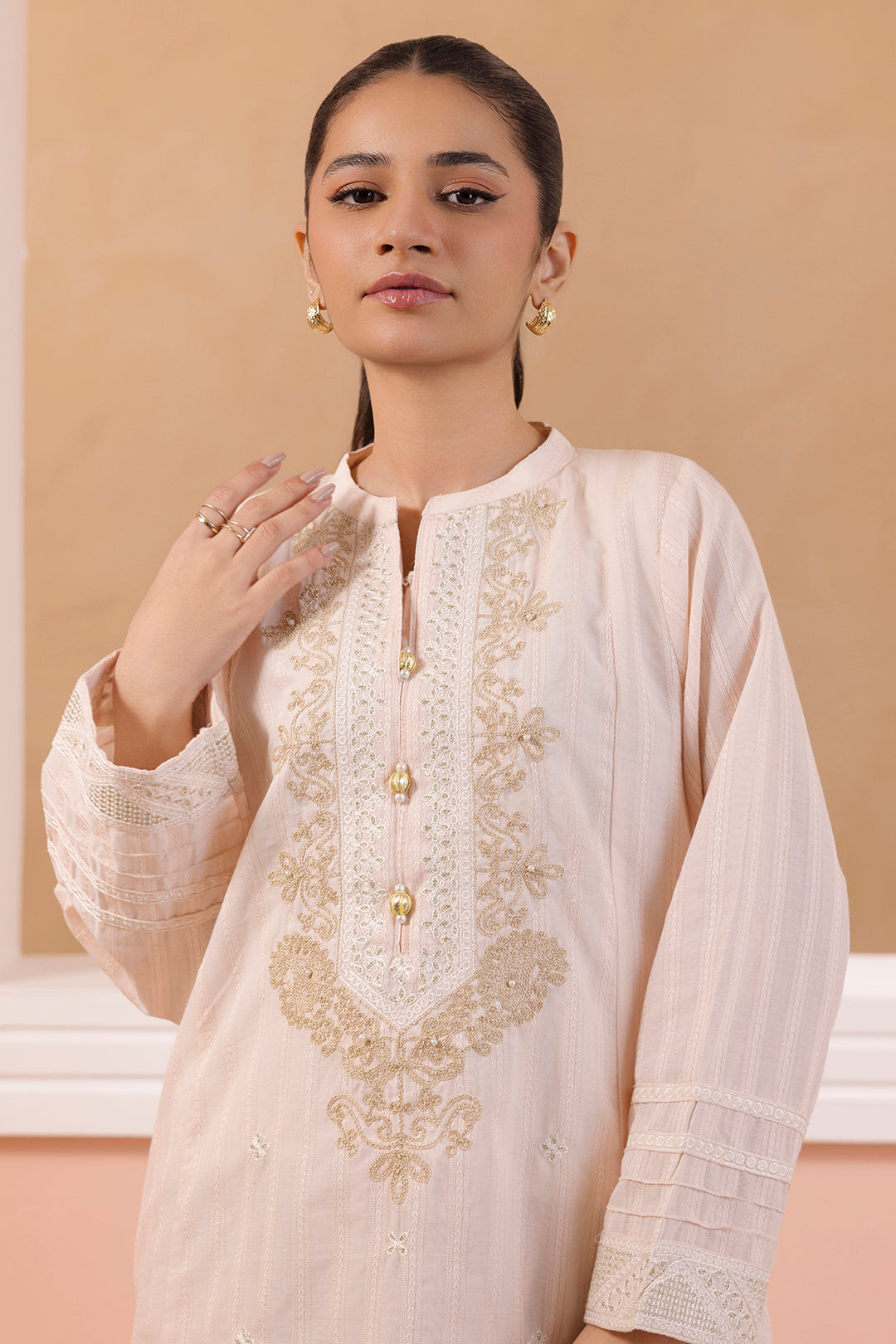 Embroidered Kurta Trouser - 0886