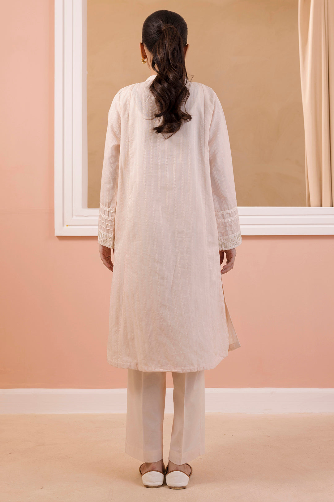 Embroidered Kurta Trouser - 0886