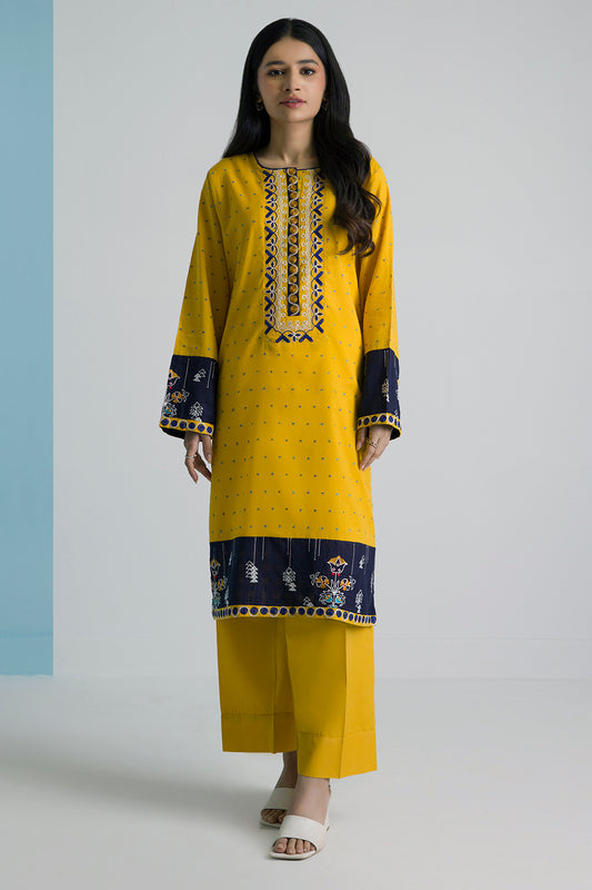 Embroidered Kurta Trouser - 0887