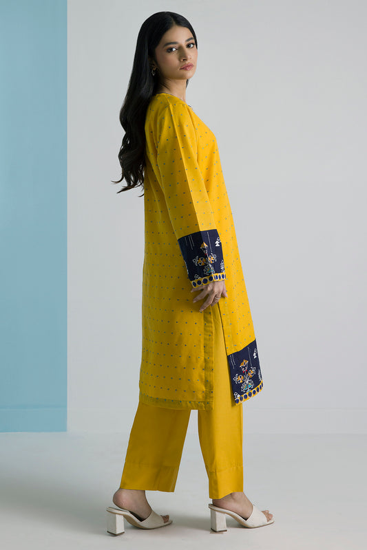 Embroidered Kurta Trouser - 0887