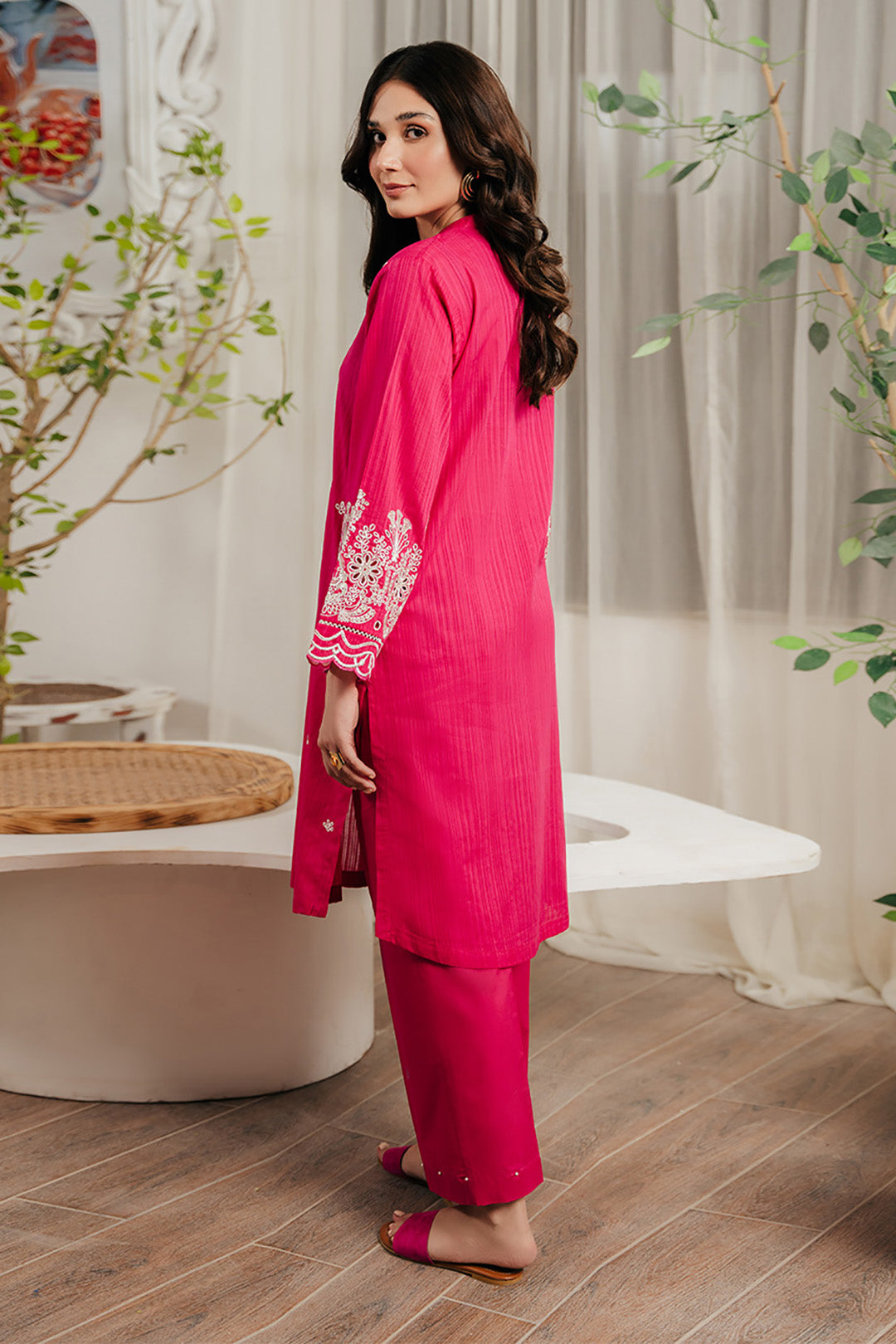 Embroidered Kurta Trouser - 0890