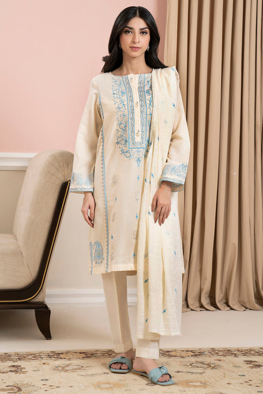 Embroidered Kurta Dupatta - 0974