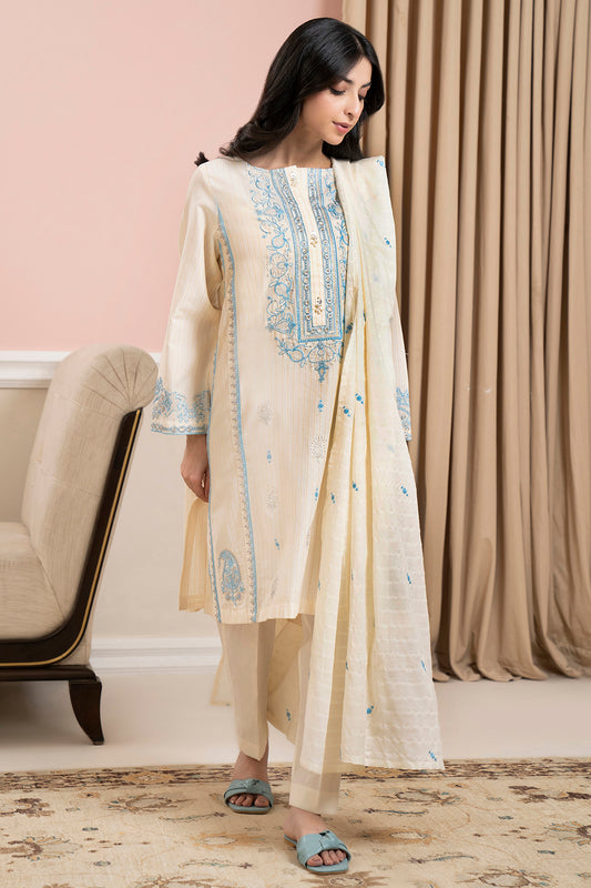 Embroidered Kurta Dupatta - 0974