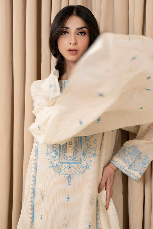 Embroidered Kurta Dupatta - 0974