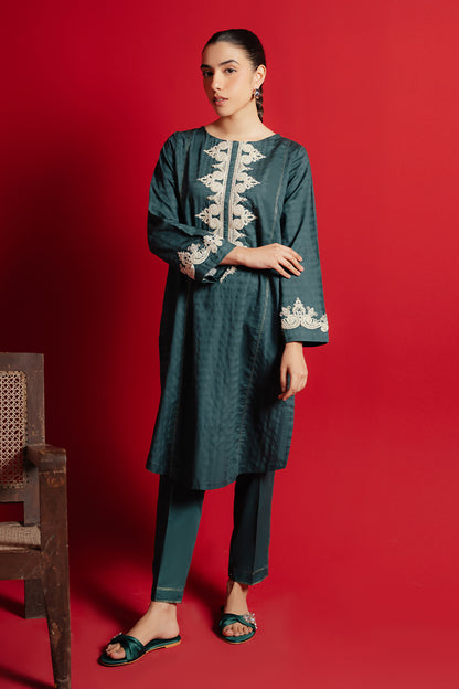 Embroidered Kurta Trouser - 0980