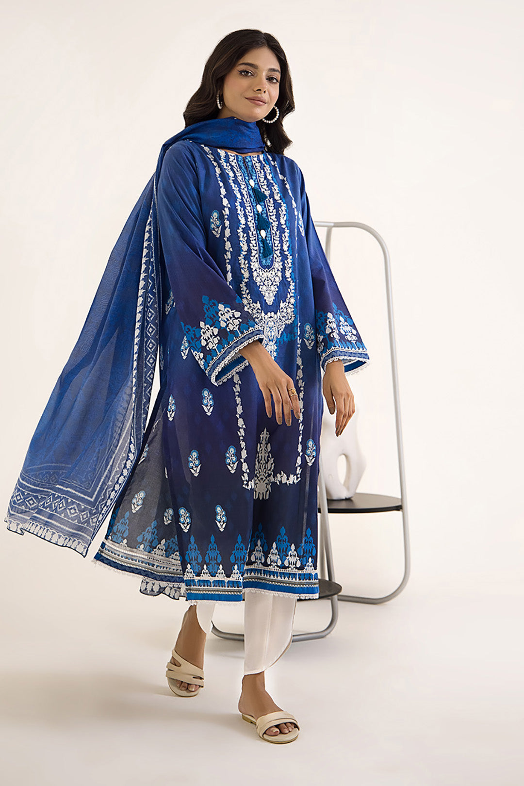 Embroidered Kurta Dupatta - 1064