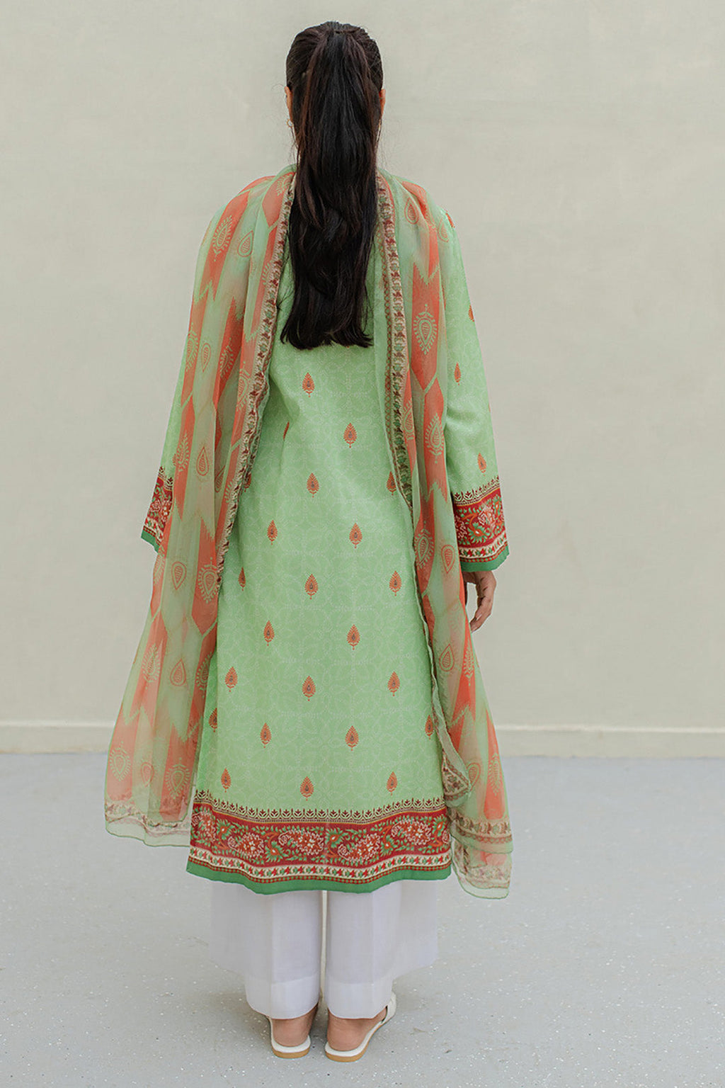 Embroidered Kurta Dupatta - 1071