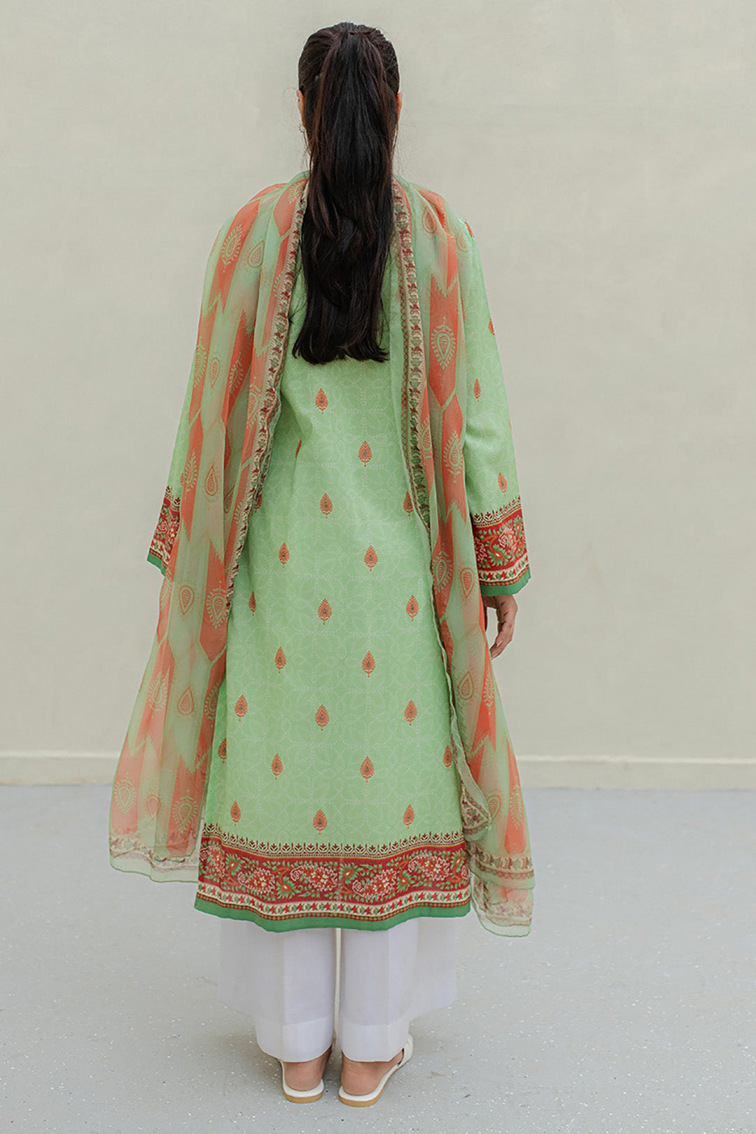 Embroidered Kurta Dupatta - 1071