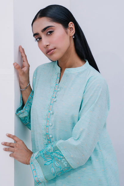 Embroidered Kurta Trouser - 1091