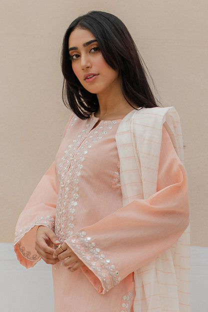 Embroidered Kurta Dupatta - 1095