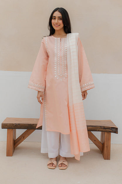 Embroidered Kurta Dupatta - 1095