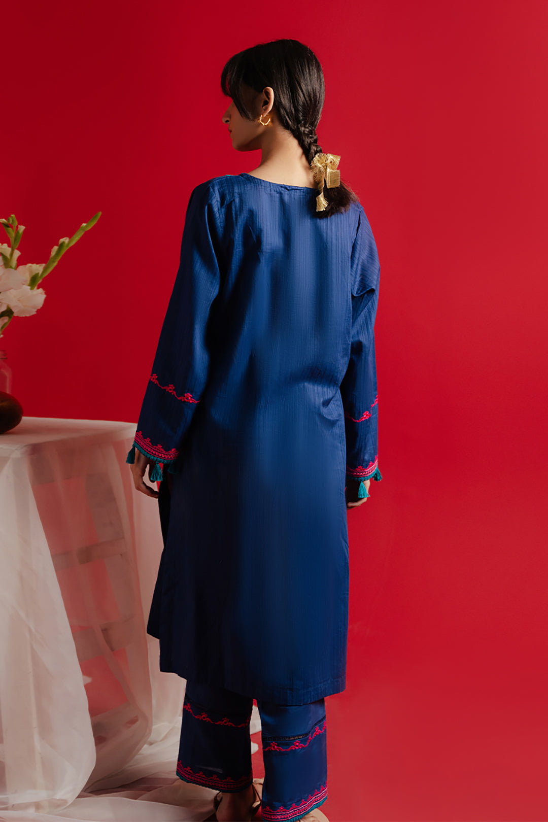 Embroidered Kurta Trouser - 1098