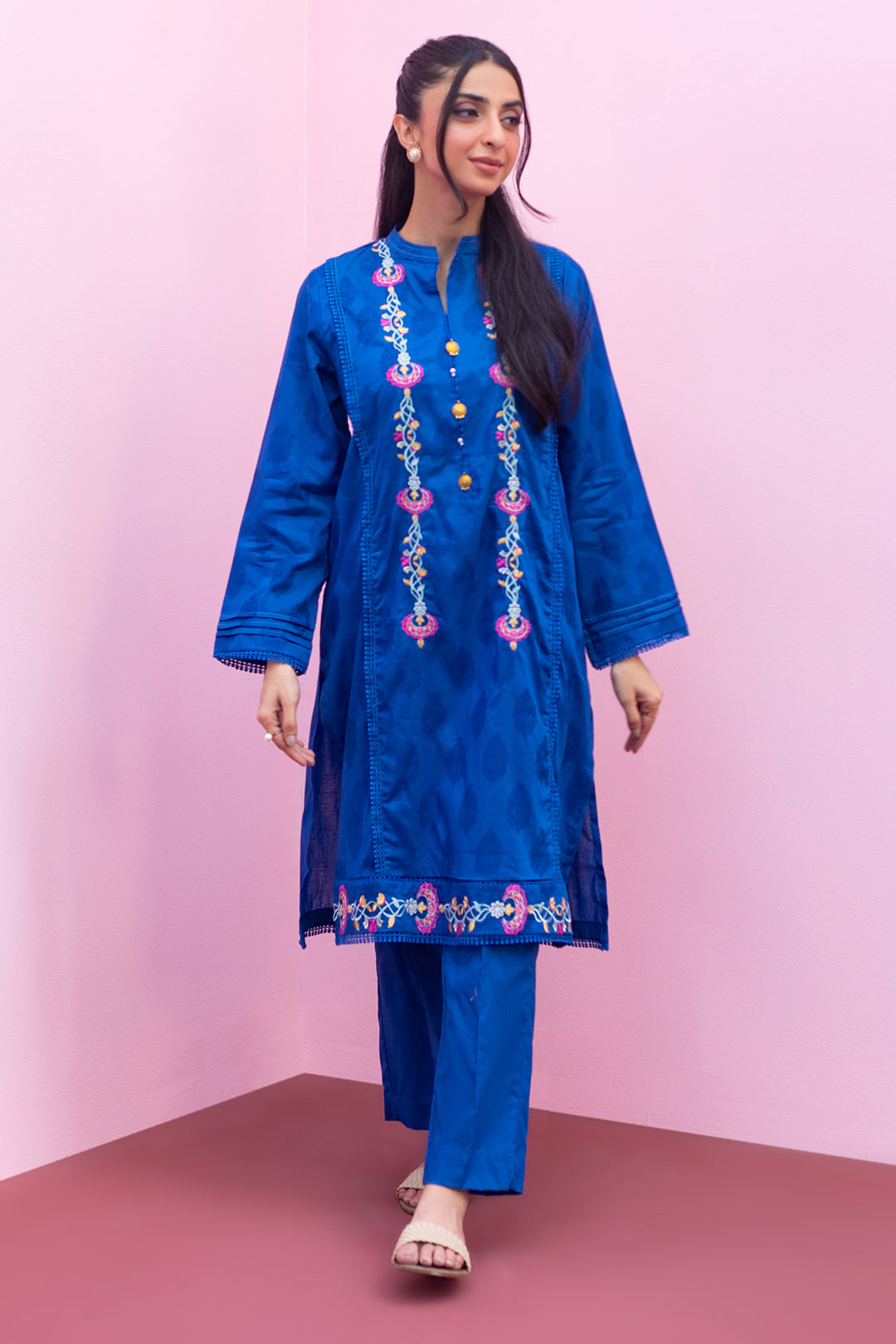 Embroidered Kurta Trouser - 1118