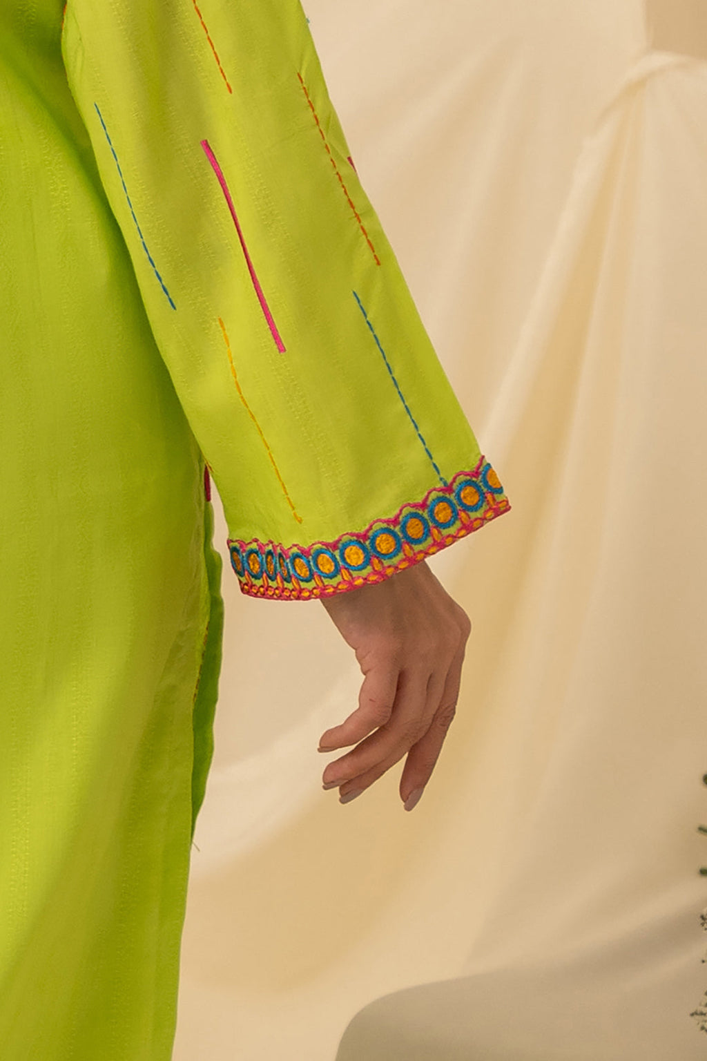 Embroidered Kurta Trouser - 1123