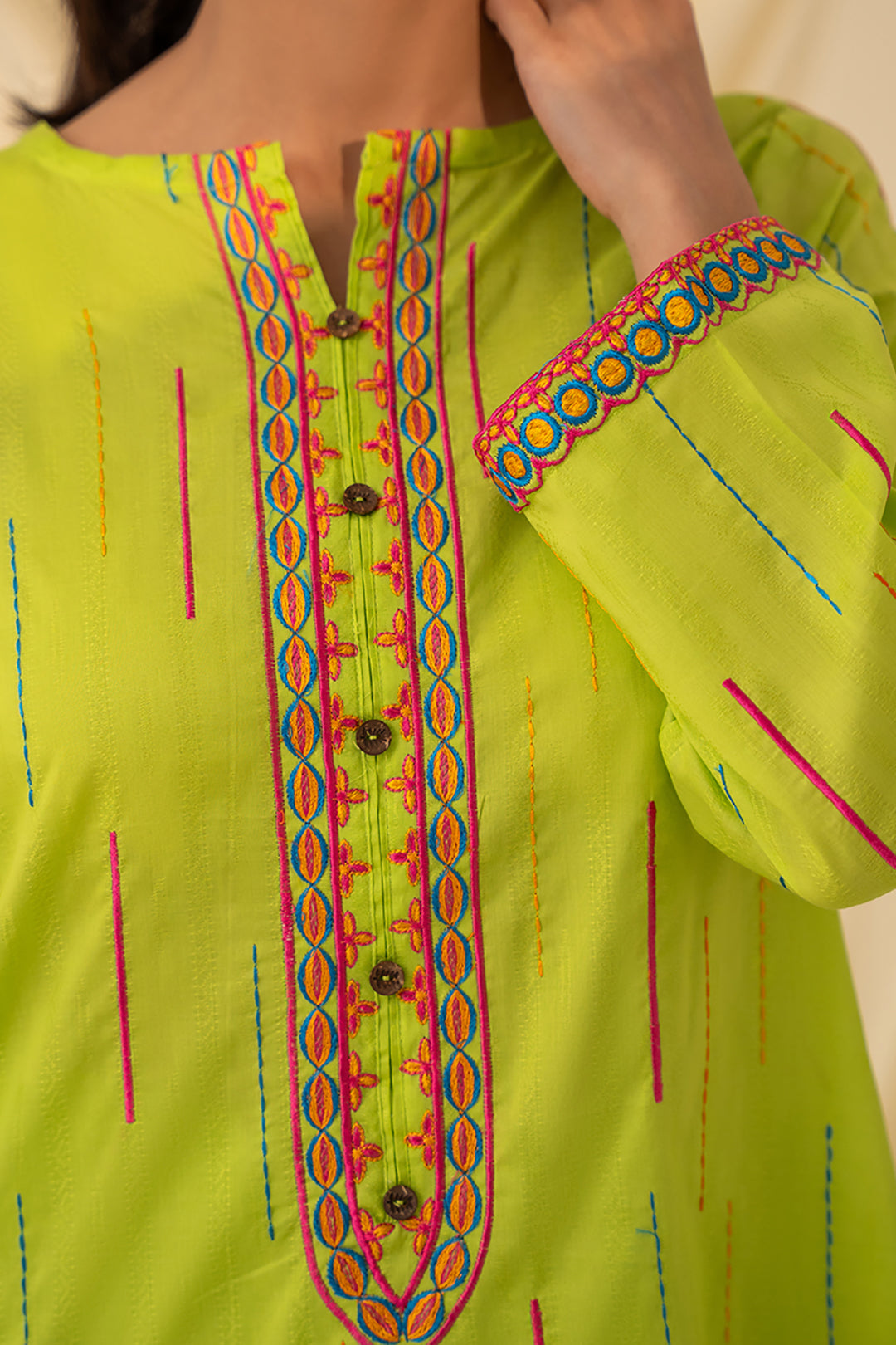 Embroidered Kurta Trouser - 1123