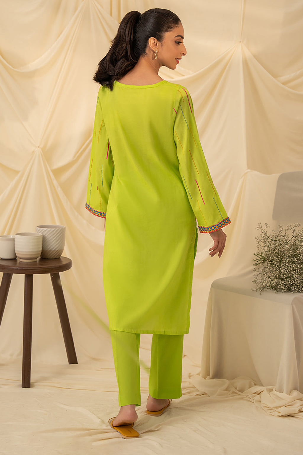 Embroidered Kurta Trouser - 1123