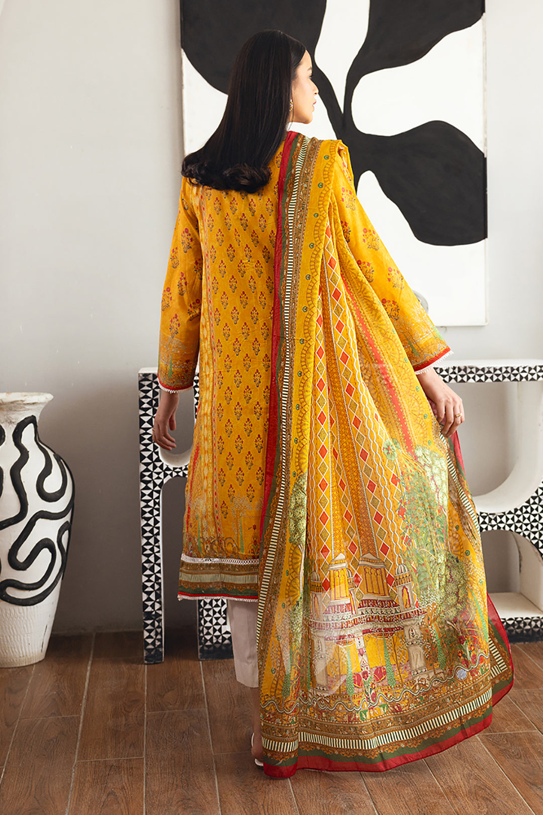 Embroidered Kurta Dupatta - 1124