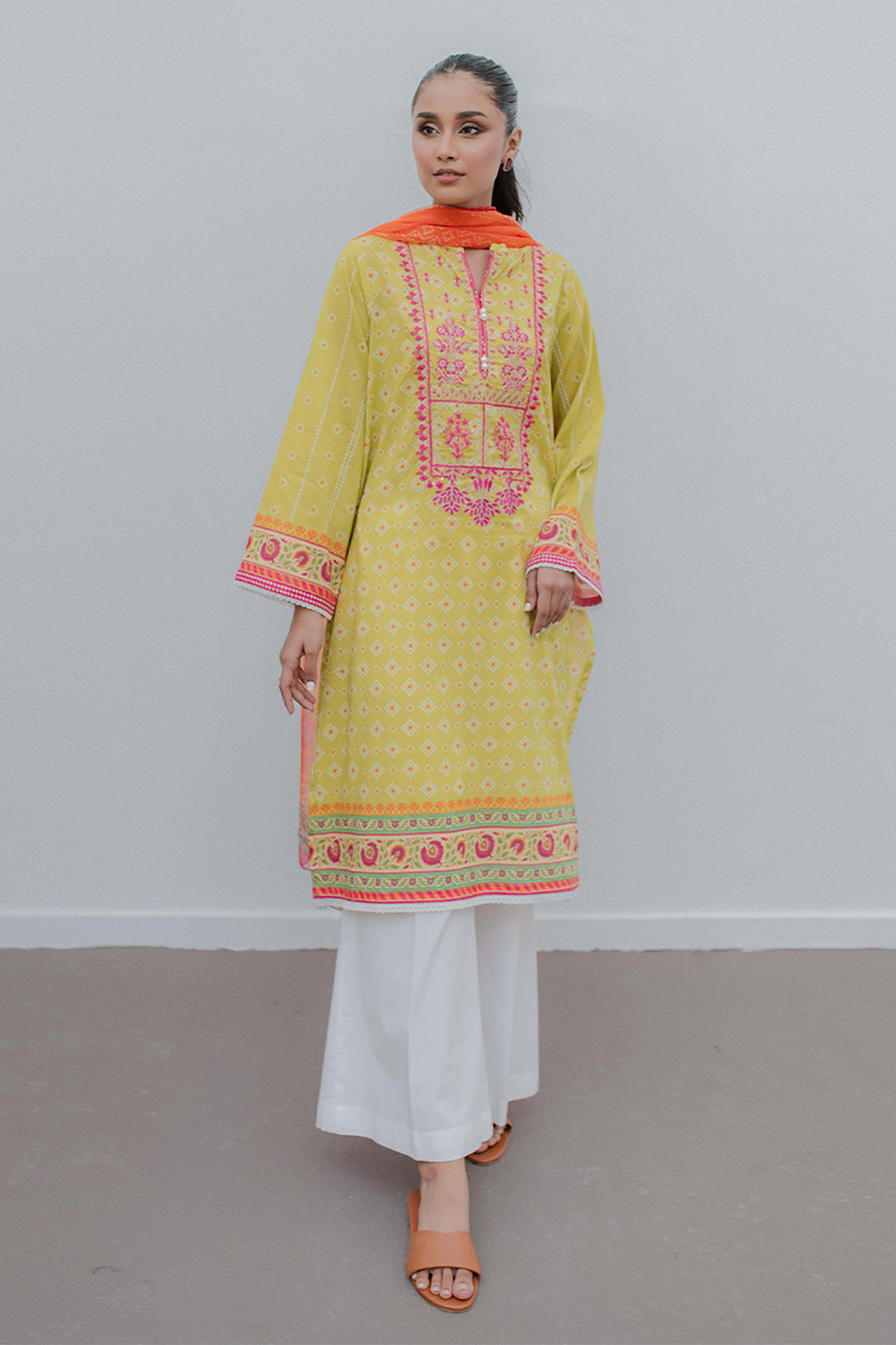 Embroidered Kurta Dupatta - 1125