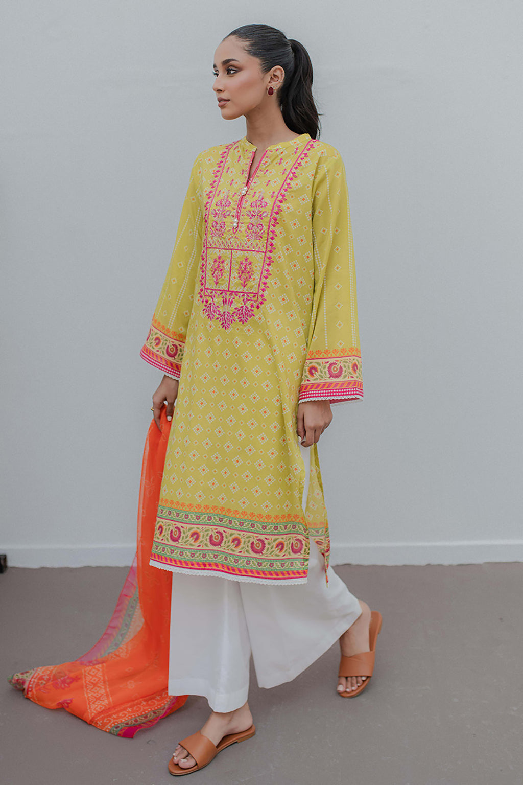 Embroidered Kurta Dupatta - 1125