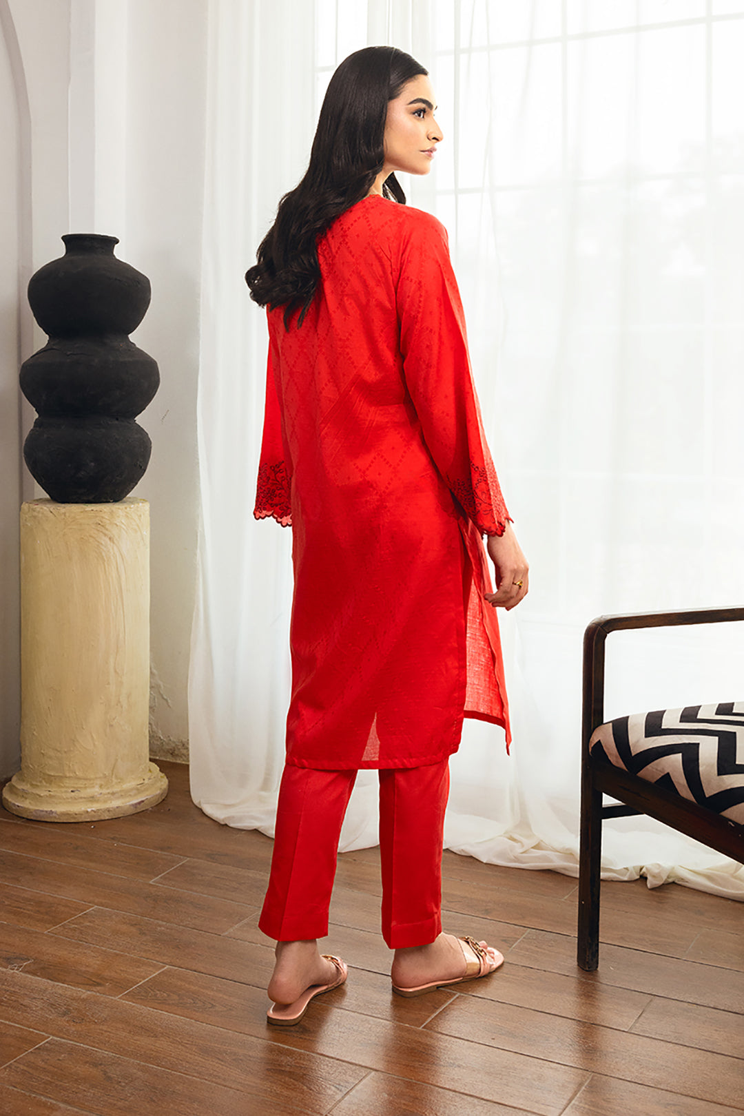 Embroidered Kurta Trouser - 1174