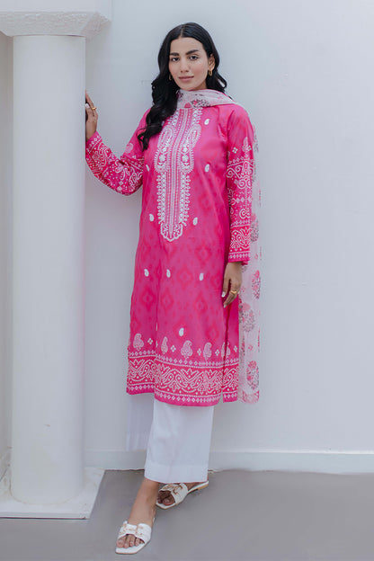 Embroidered  Kurta Dupatta - 1185