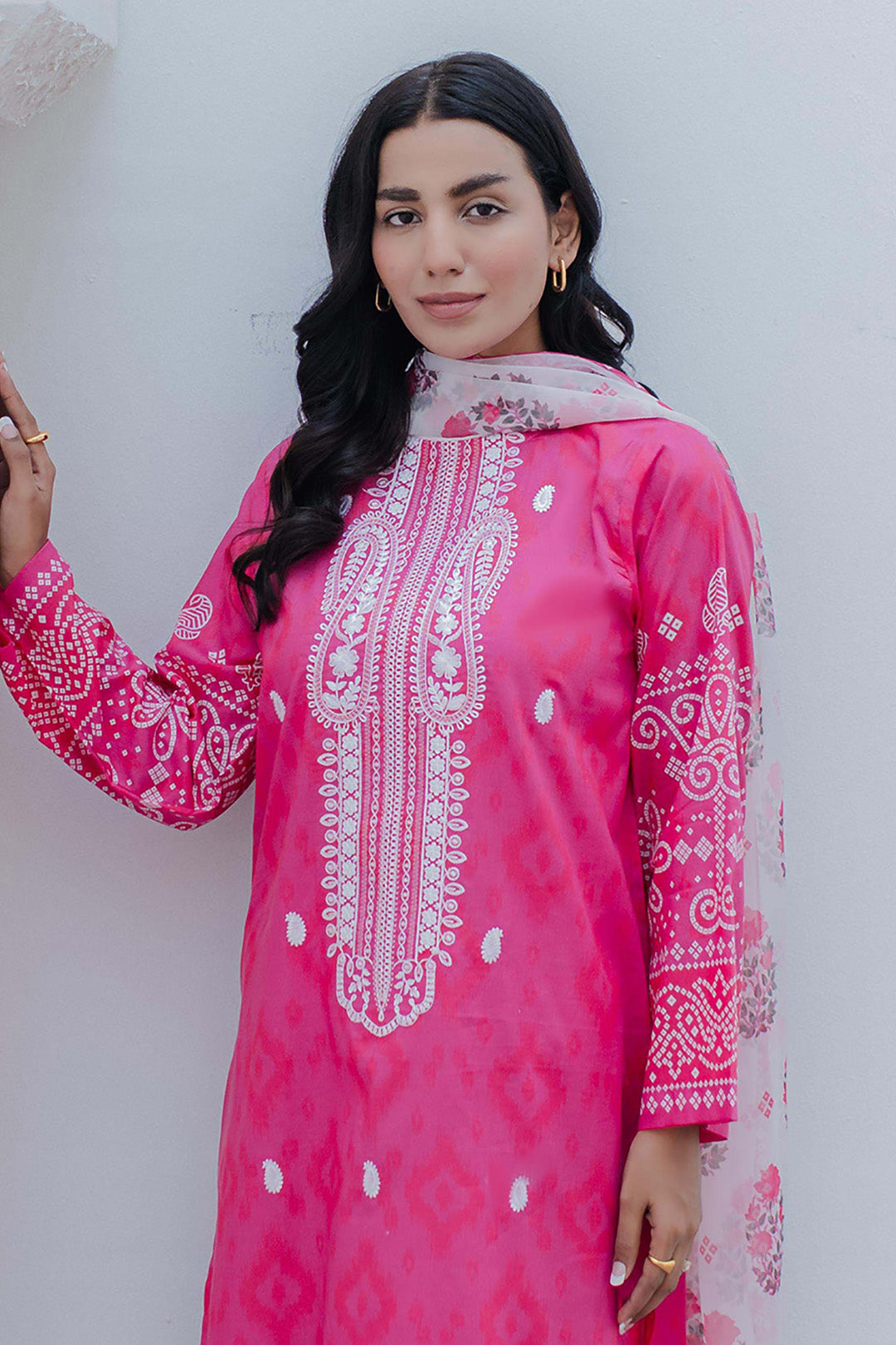 Embroidered  Kurta Dupatta - 1185