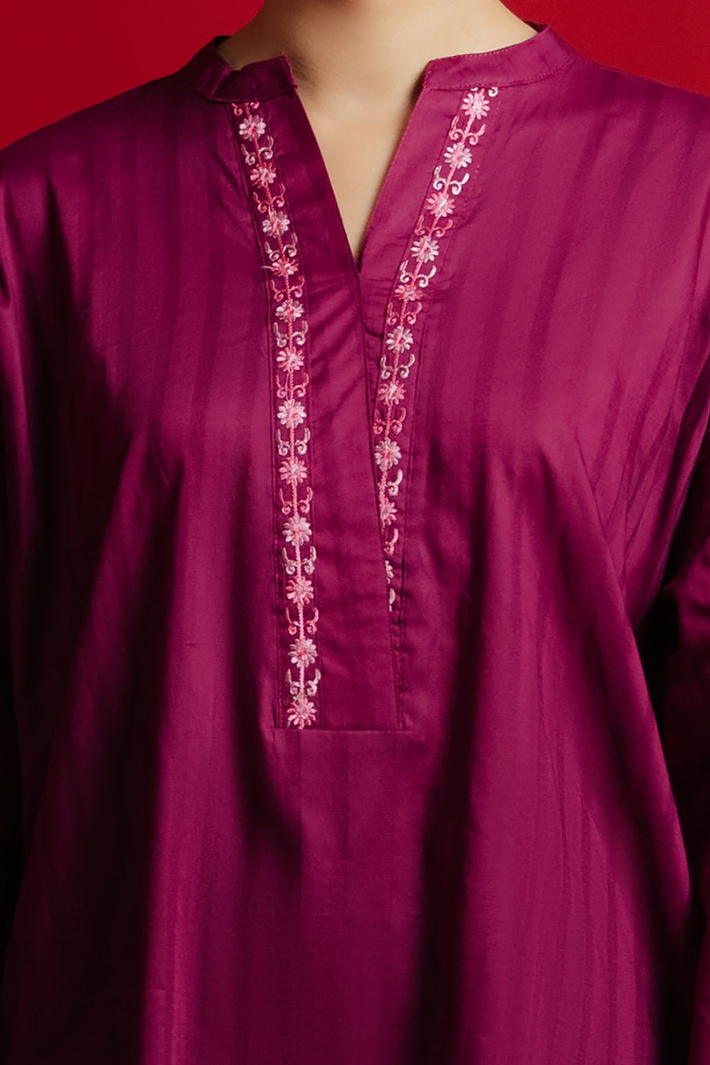 Embroidered Kurta Trouser - 1213