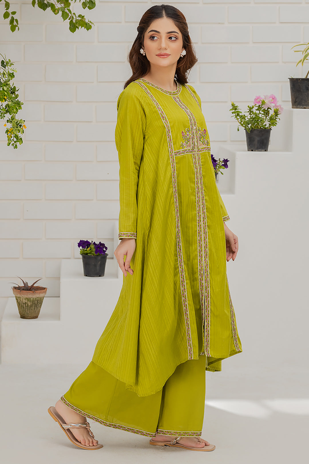 Embroidered Kurta Trouser - 1233