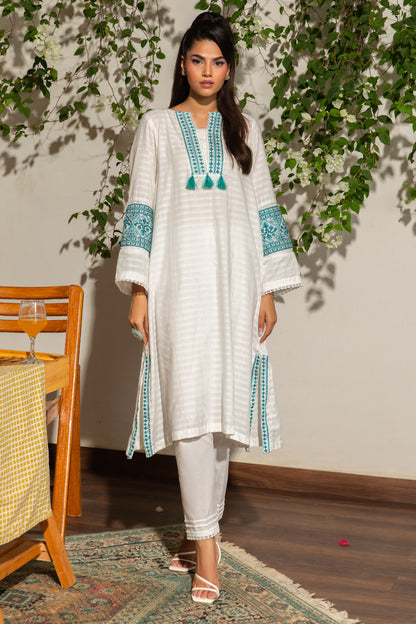 Embroidered Kurta Trouser - 1238