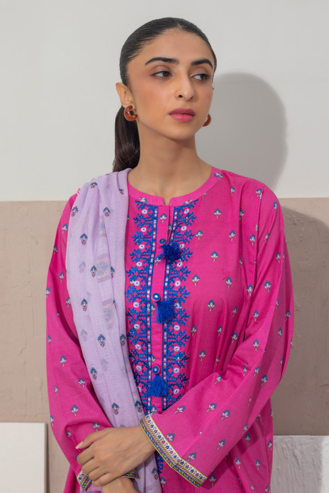 Embroidered Kurta Dupatta Trouser - 0971