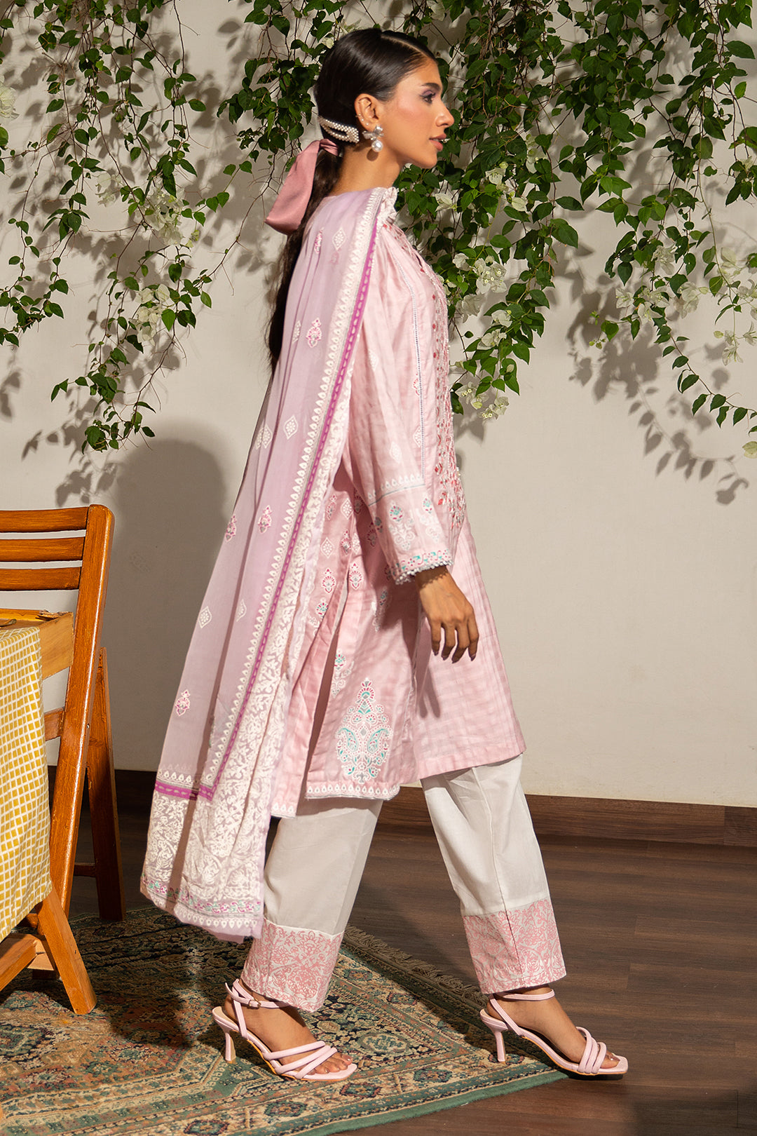 Embroidered Kurta Dupatta Trouser - 0988