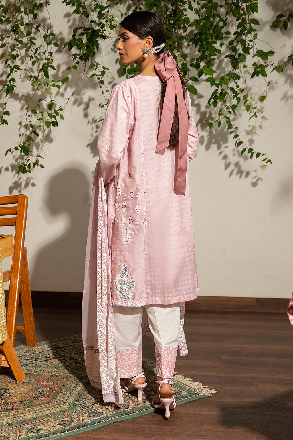 Embroidered Kurta Dupatta Trouser - 0988