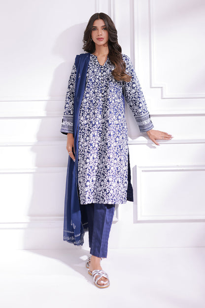 Embroidered Kurta Dupatta Trouser - 0991