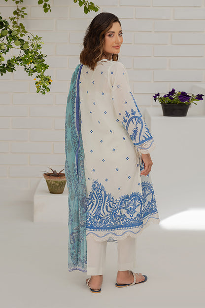 Embroidered Kurta Dupatta Trouser - 1076