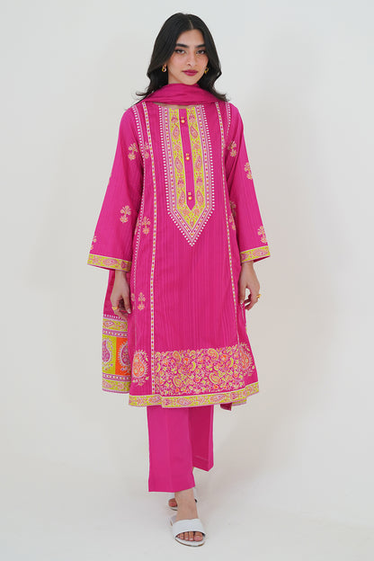 Embroidered Kurta Dupatta Trouser - 1092