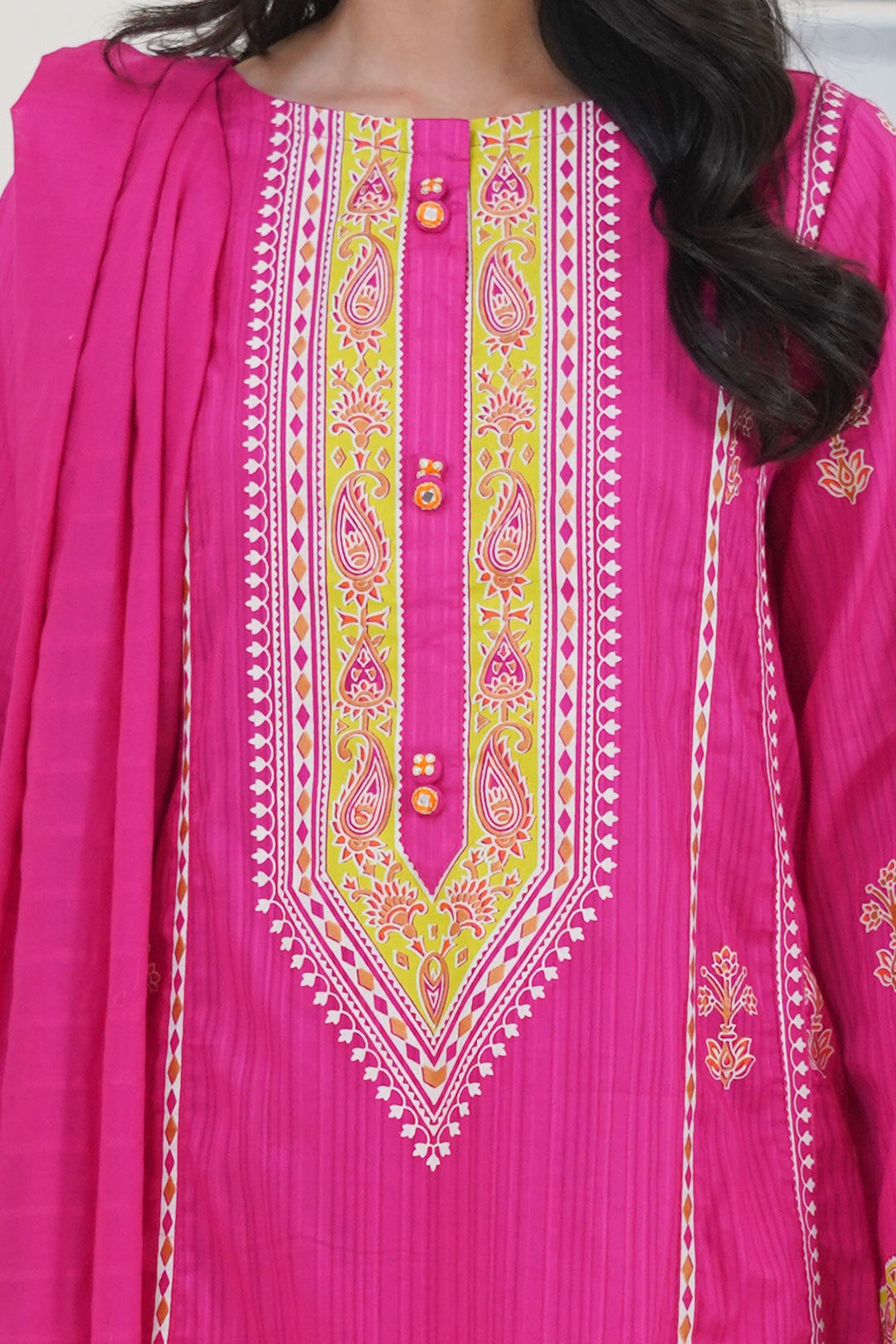 Embroidered Kurta Dupatta Trouser - 1092