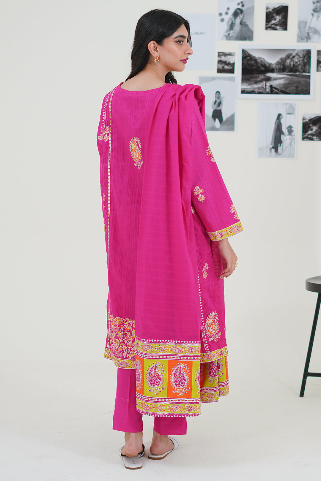 Embroidered Kurta Dupatta Trouser - 1092