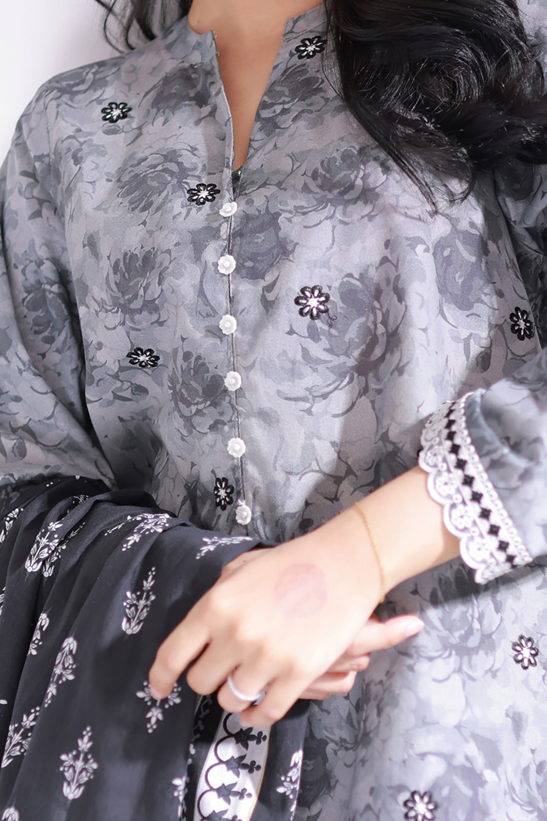 Embroidered Kurta Dupatta Trouser - 1222